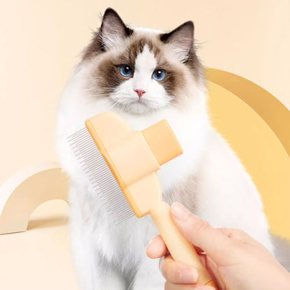 Pet Grooming Brush – One-Click Hair Removal & Gentle on Skin