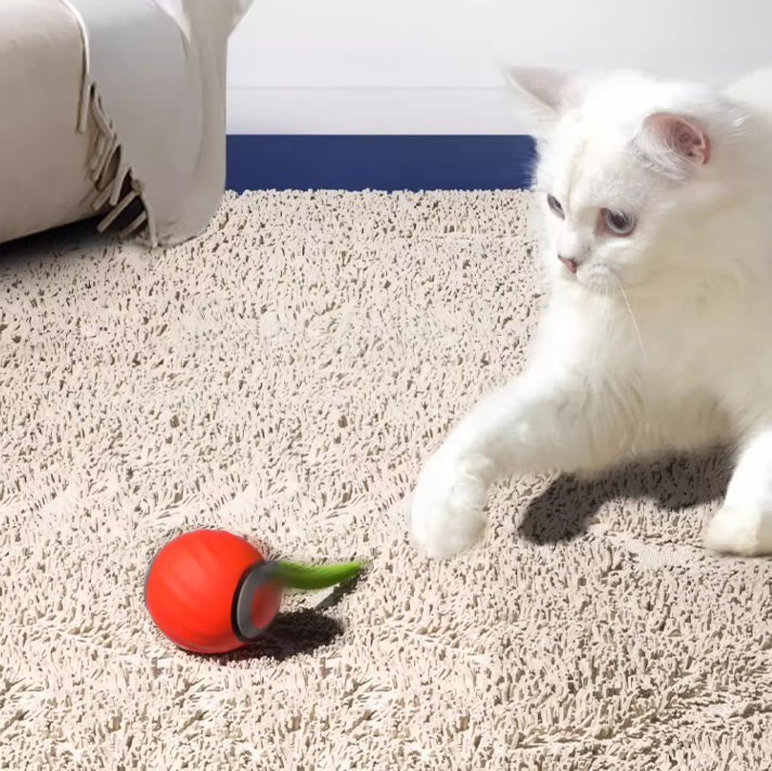 Smart Rubber Electric Teaser Ball – Safe Material for Cats, Keep Your Cat Active