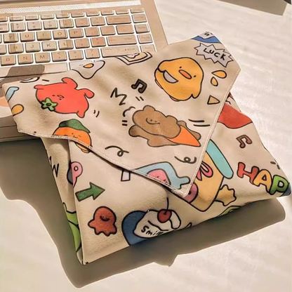 Cartoon Cat Wrap Blanket - Secures Cats & Prevents Scratching